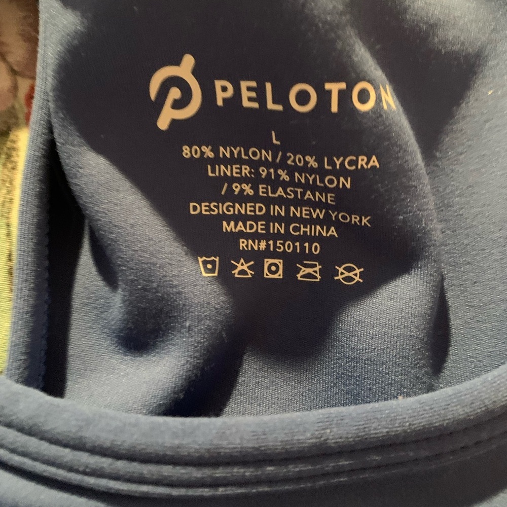Peloton Royal Blue High-Neck Racerback Sports Bra Size Larfe - Picture 4 of 5